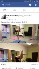 8. 6. 2016 Holky ze studia Pole dance Most vyzkoušely podle návodu v mém článku trick Spanish knot